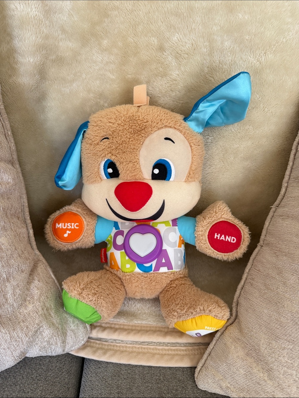 Fisher-Price Light-Up Educational Puppy Plush Toy - Multicolor